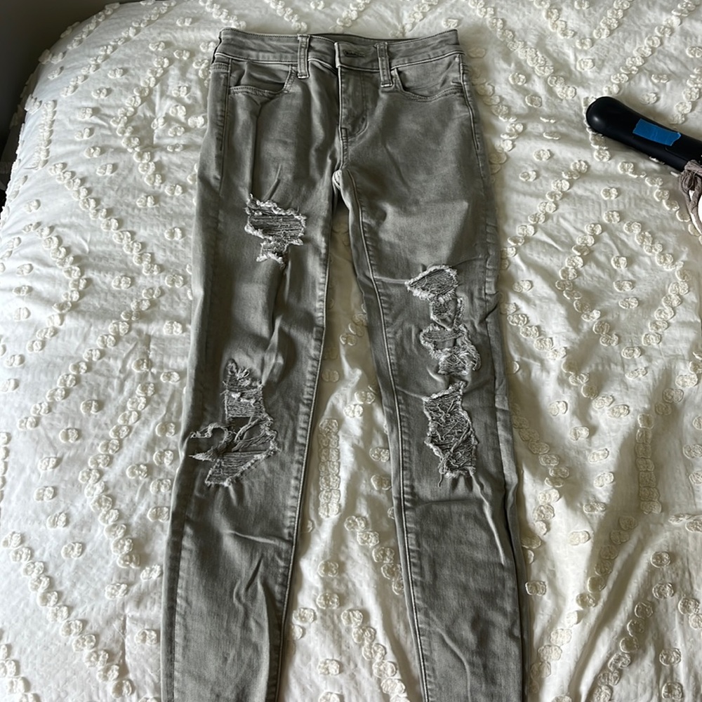 Sage green jeans